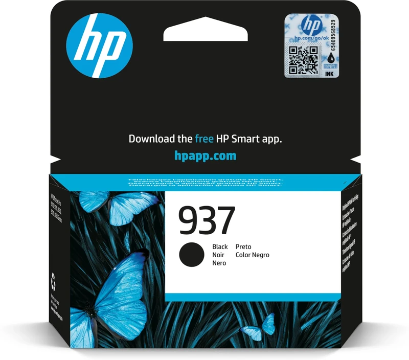 HP 937 (4S6W5NE) Black Original Ink Cartridge - Original - Tintenpatrone OfficeJet Pro 91xx, 97xx,Packaging may vary