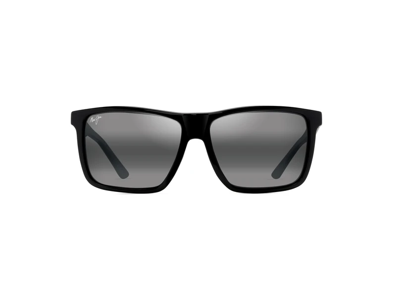 Maui Jim Unisex Mamalu Bay Sunglasses Shiny Black 59.5/15/143, glossy black, 59.5/15/143