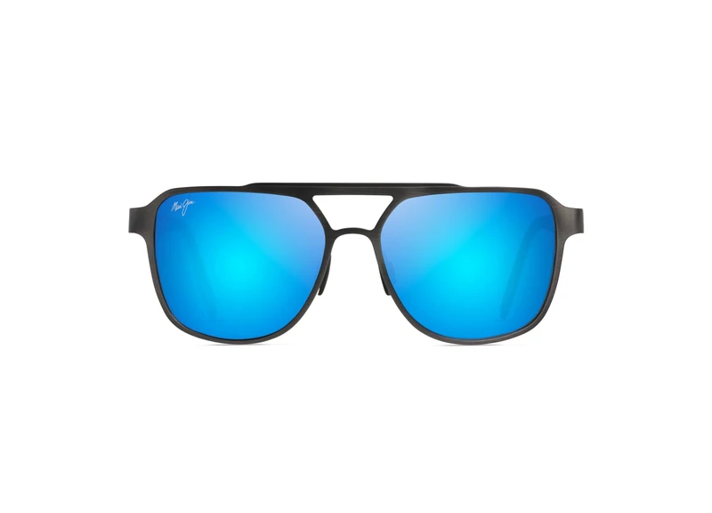Maui Jim Unisex 2nd Reef Sunglasses Brushed Dark Gunmetal 59/17/140, Brushed Dark Gunmetal, 59/17/140