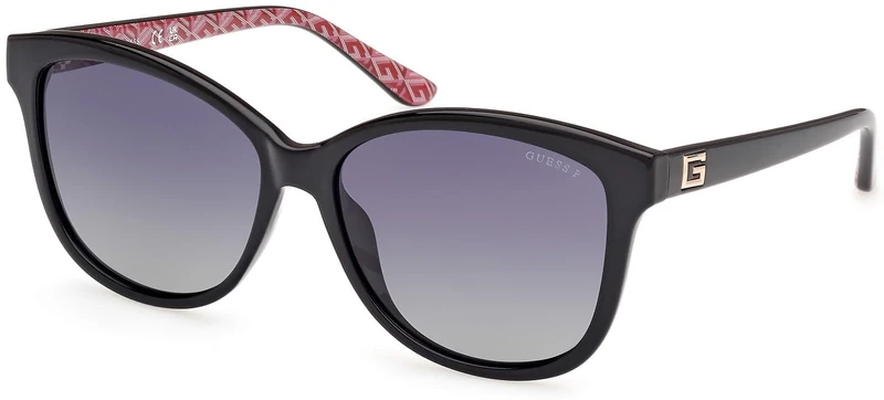 GUESS Unisex Sunglasses, shiny black, 58