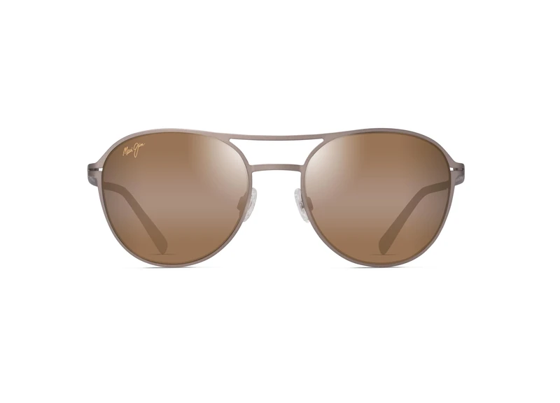 Maui Jim Unisex Half Moon Sunglasses Satin Sepia 52/21/145, Satin Sepia, 52/21/145
