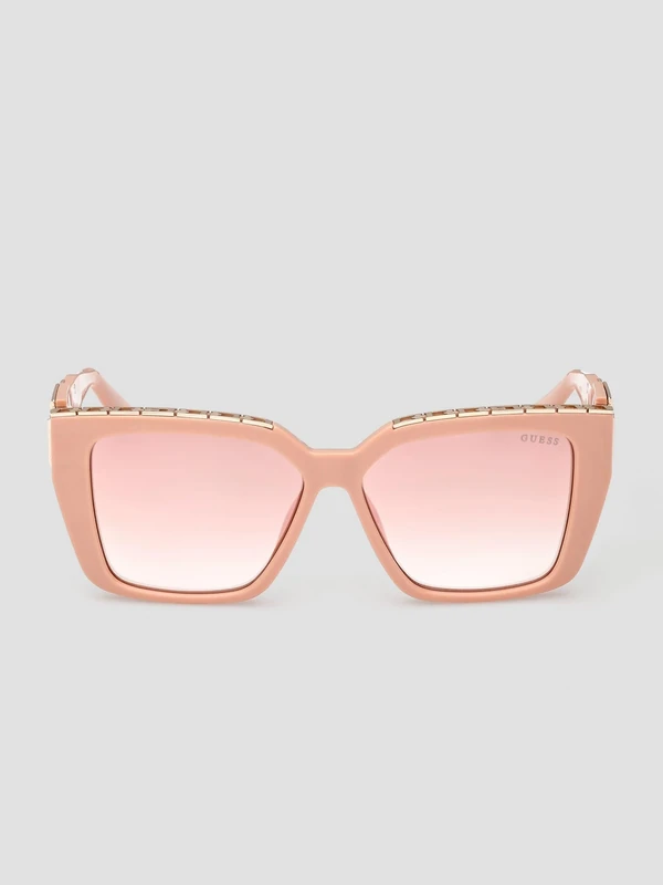GUESS Unisex Sunglasses, shiny pink, 55