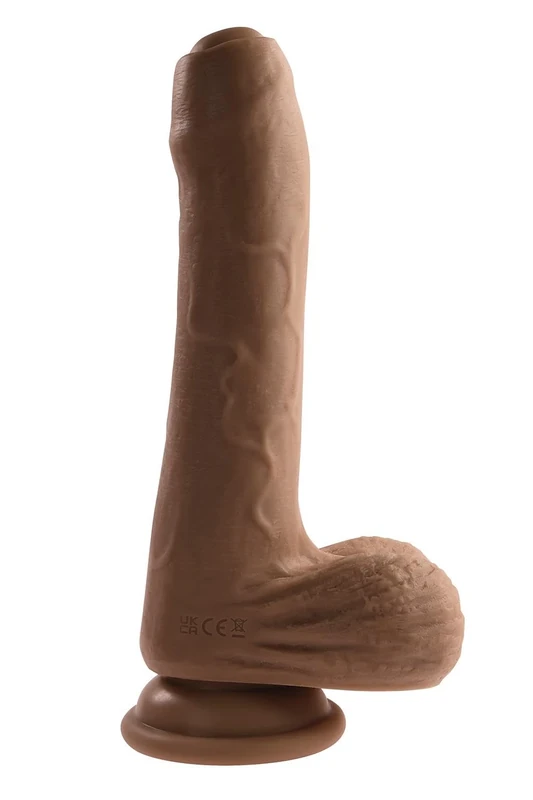 Evolved Peek A Boo Vibrating Dildo 19.5 cm Dark Brown