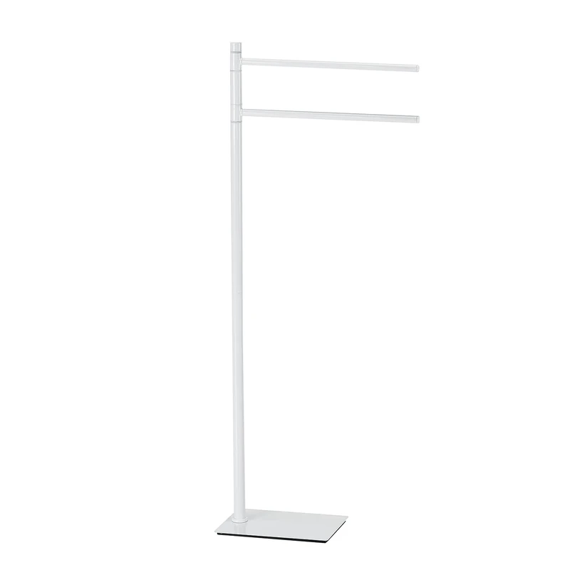 Gedy TRILLY Towel Rail for Bathroom with 2 Arms, White, Stainless Steel and Thermoplastic Resins, 14 x 34 x 83.5 cm