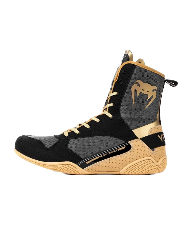 Venum, Elite Boxing Shoes, Men's, 40.5, Black/Beige