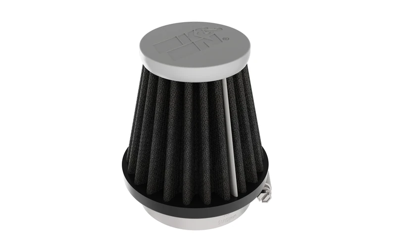 K&N Black Universal Dryflow Conical Air Filter 49mm flange, 76mm base, 51mm top, 76mm height (RC-3122HBK)