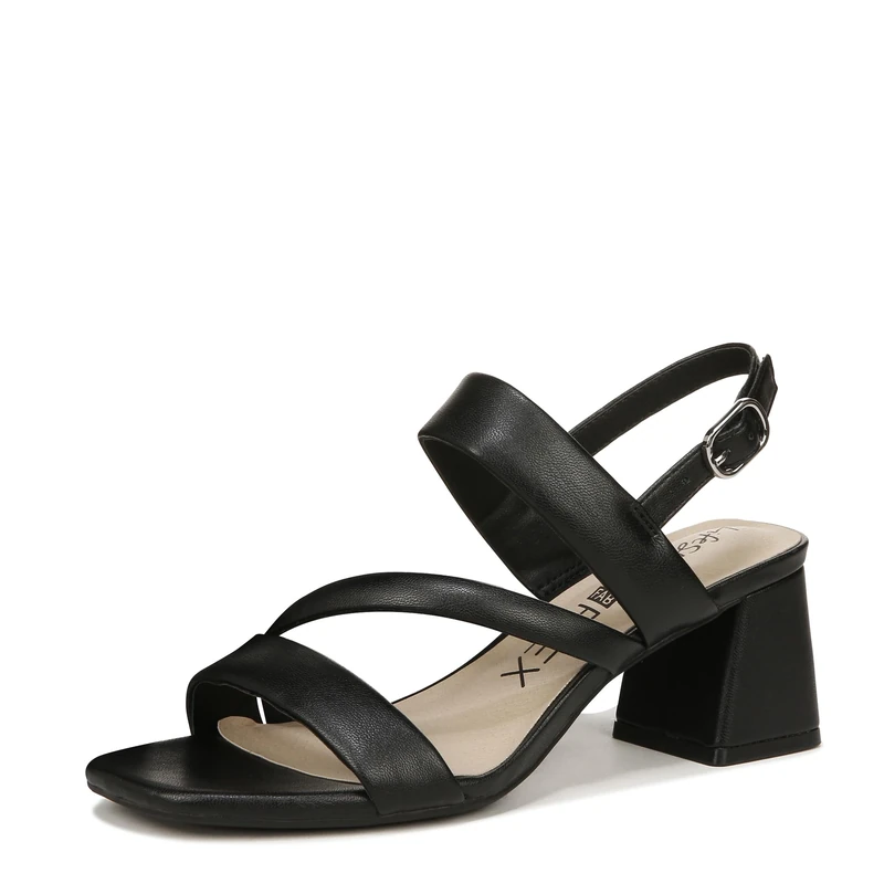 LifeStride womens Celia Slingback Strappy Dress Sandals, Black, 7 UK