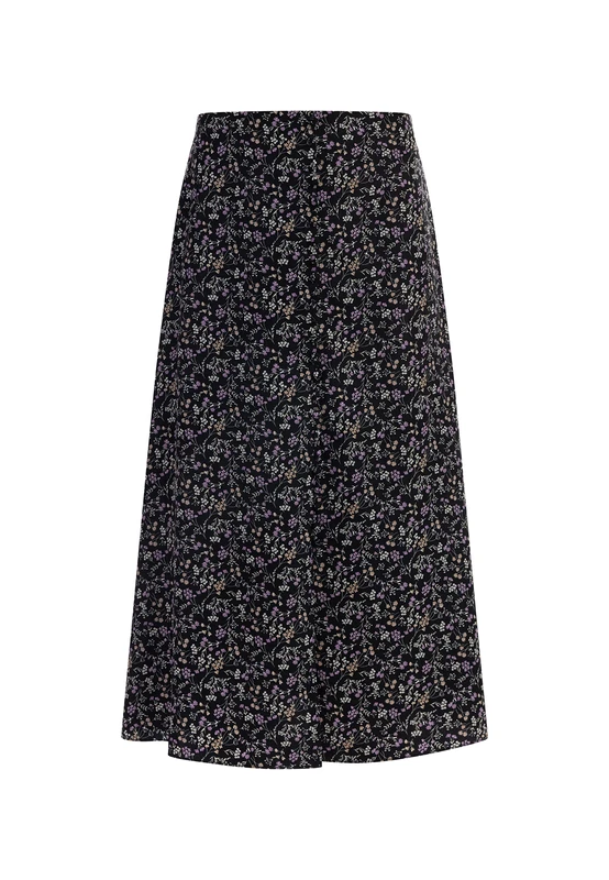 CARNEA Women's Skirt 10526549-ca04, Multicoloured, XL, Black Multi-Coloured