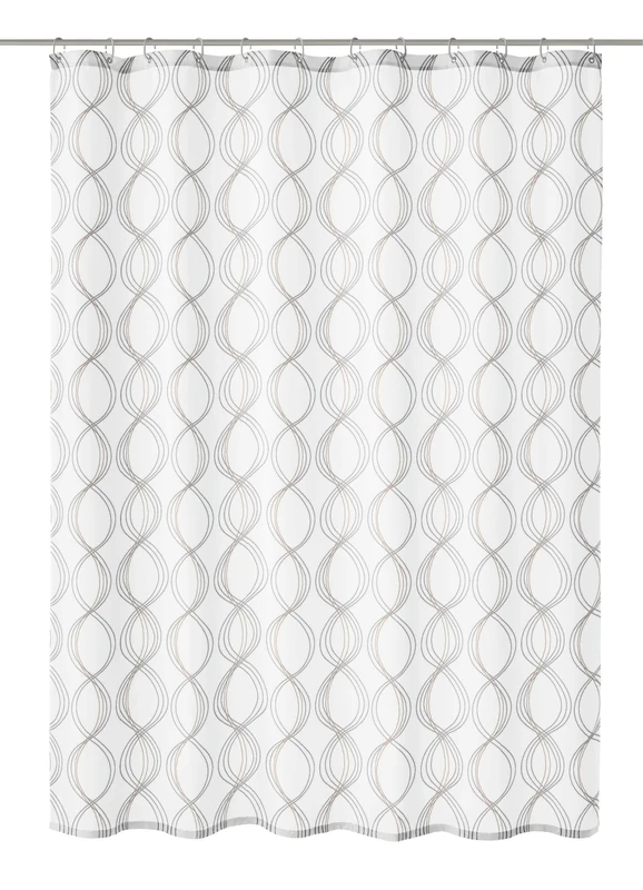 Kleine Wolke Shower Curtain, Polyester, White, 240 x 180 cm