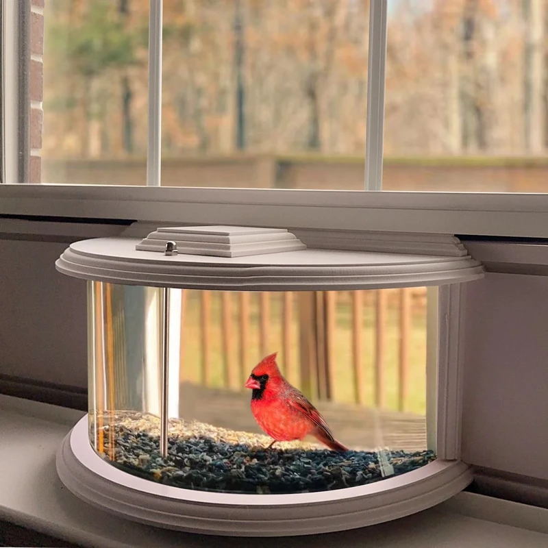 BAIAPEY Window Bird Feeder - 180° Clear View Bird Feeder, Durable, Elegant in-Window Bird Feeder for Bird Watching - Bring Joy to Your Home.