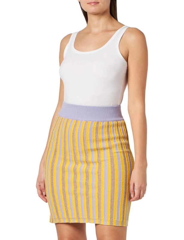 nelice Women's Knitted Mini Skirt 11026973-ne01, Lilac Multicolor, M