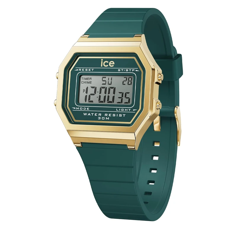 ICE-WATCH - ICE Digit Retro Verdigris - Women's Wristwatch with Plastic Strap - 022069 (Small)