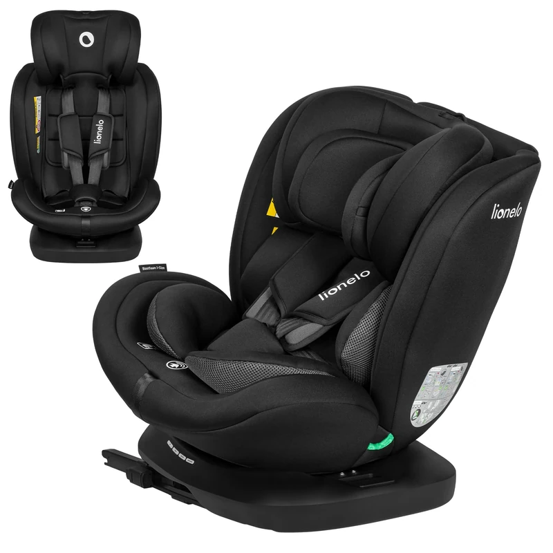 LIONELO Car Seat with ISOFIX & 360 Swivel BASTIAAN i-Size for Kids 0-12 Years (40-150cm) Baby Car Seat Group 0+123 (0-36 kg) Rearward & Forward Facing, 14 Adjustments, Enhanced Side Protection