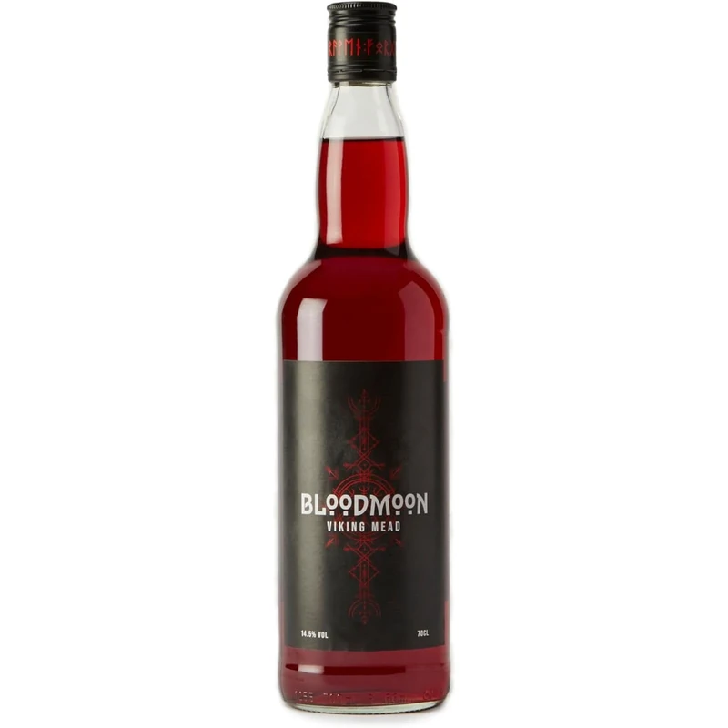 Raven Forge BloodMoon Viking Mead 70cl (14.5% ABV) - Traditional Mead Drink with Reduced Sweetness. Single Bottle Honey & Black Cherry Flavour British made.