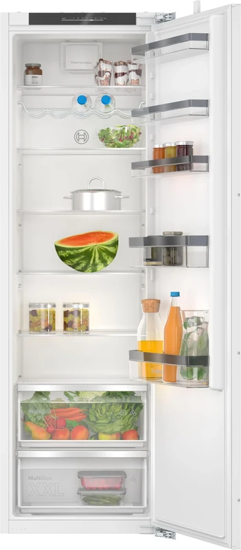 Bosch Series 4 KIR81VFE0G Integrated Fridge, Super Cool Function, LED Lighting, Flat Hinge, 177.5 x 56cm, Integrated