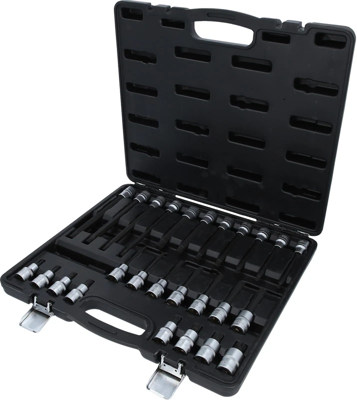 KS Tools Evolution Series 911.4540 Bit Socket Set 1/2 Inch for Multi-Tooth (XZN) Screws 26-Piece