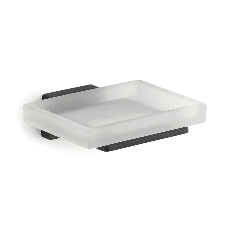 Gedy Atena Matte Black Soap Dish - Image 1