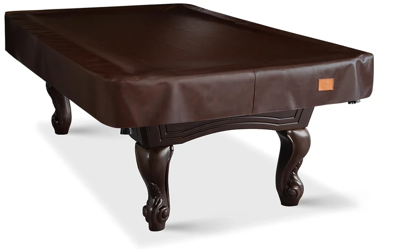 BEARCOVER Heavy Duty Leatherette Billiard Pool Table Cover, Waterproof & Tearproof Cover for Pool Table 7/8/9FT 8Feet-Chestnut