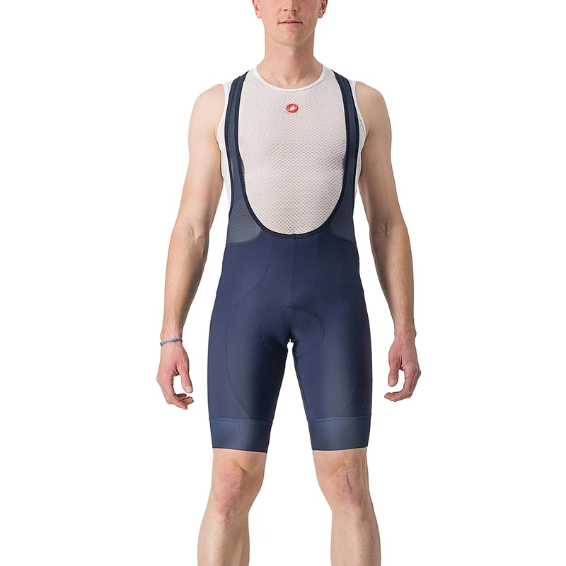 CASTELLI Entrata 2 Bibshort Cycling Shorts with Braces Men/Women, Comfortable and Breathable, Ideal for Long Distances
