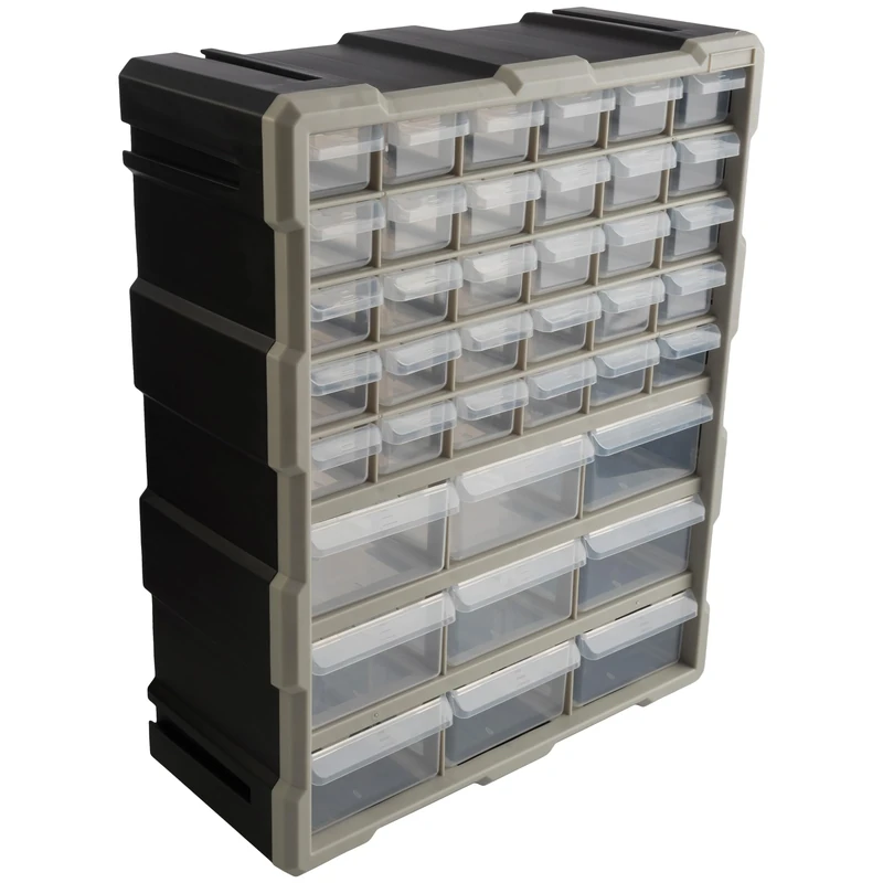 Stalwart 39-Drawer Plastic Small Parts Organizer - Desktop or Wall Storage Drawers for Organizing Hardware, Crafts, Garage, or Classroom (Black) - Image 1
