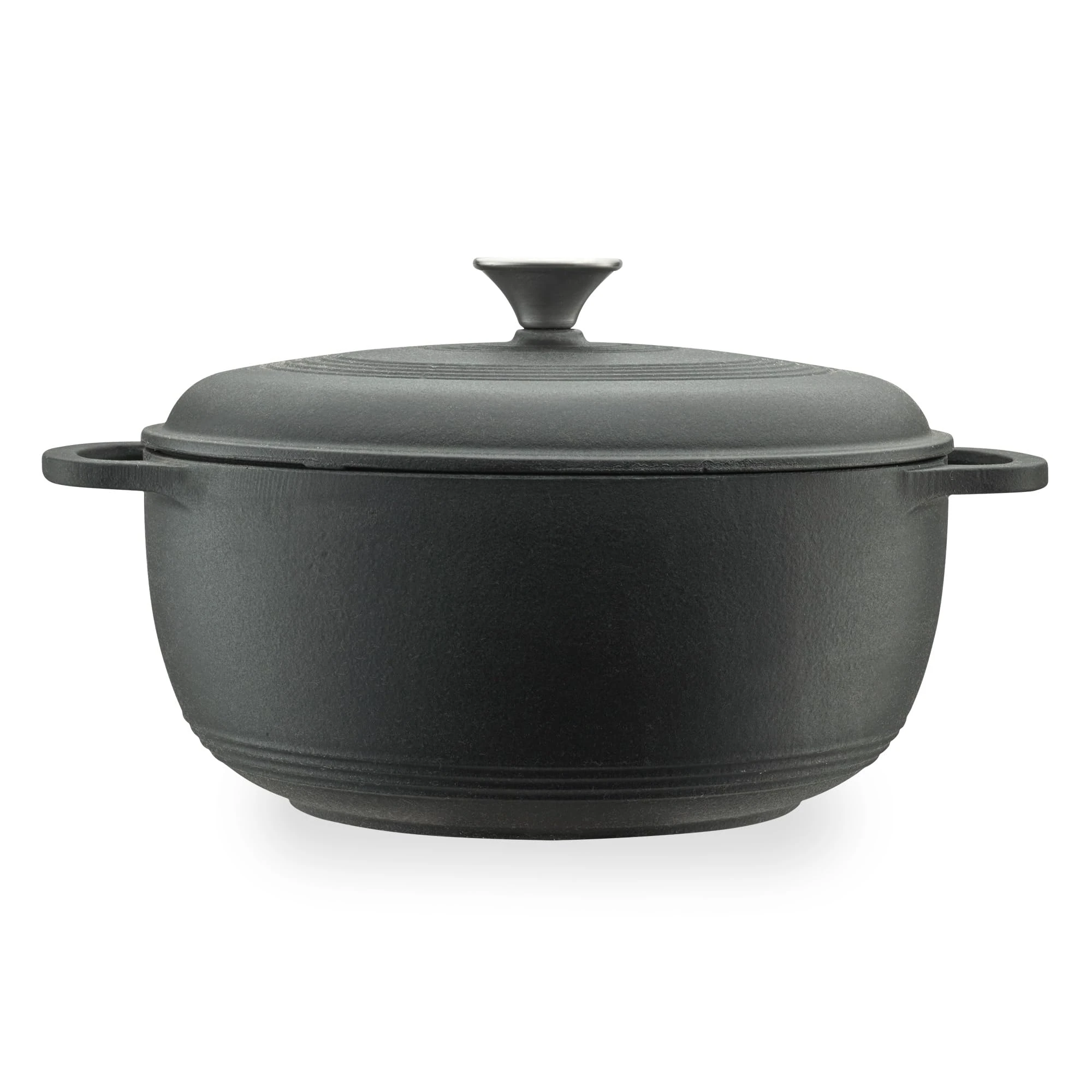 Mercer Culinary Enameled Cast Iron Round Dutch Oven, 6 qt., Matte Black