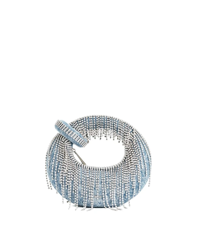 JW PEI Women's Abacus Top Handle Bag - Denim Artificial Crystal Blue - Mini