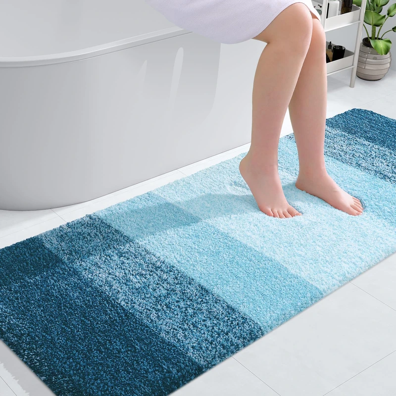 OLANLY Bathroom Rugs Extra Soft Absorbent Microfiber Bath Mat Rubber Backed Quick Dry Washable Bathroom Floor Mats for Bathroom Floor Tub Shower and Home Decor Accessories