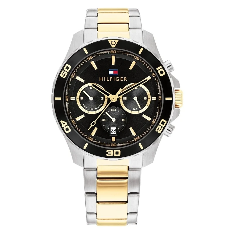 Tommy Hilfiger Analogue Multifunction Quartz Watch for Men with Two-Tone Stainless Steel Bracelet - 1792095