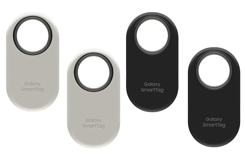 Samsung Galaxy SmartTag2 Bluetooth Tracker (4 Pack), Compass View AR, Find Lost Mode, With Official Silicone Case, 2 Black and 2 White
