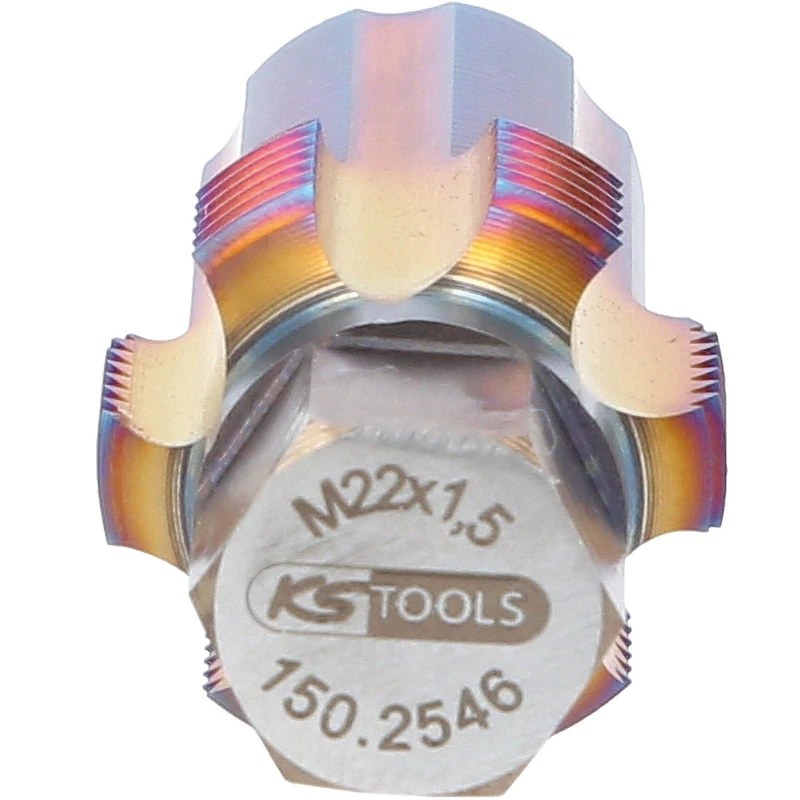 KS Tools 150.2546 Thread Cutter with Guide Bolt for Particulate Filter Sensors, M22 x 1.5