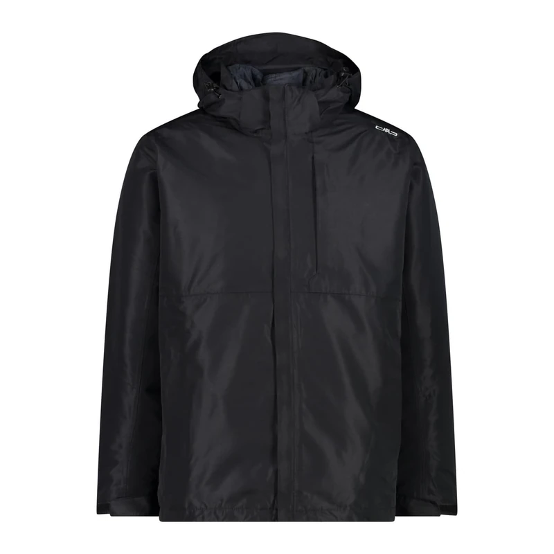 CMP Man Jacket Zip Detachable Hood, Nero, 52