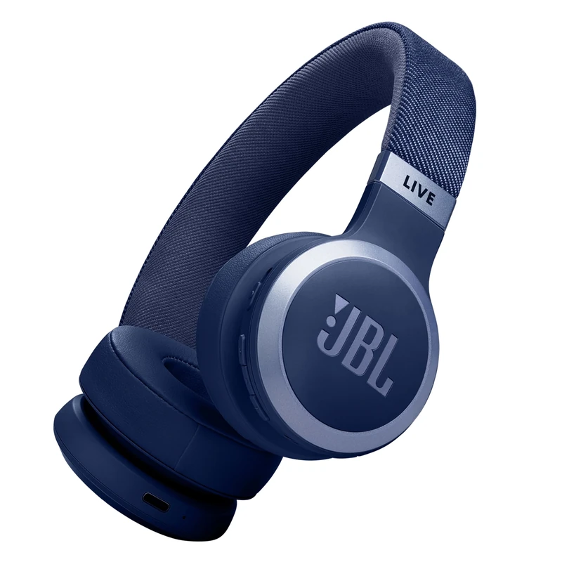 JBL Live 670 NC Wireless On-Ear Headphones with Noise-Cancelling Technology and 65-Hour Battery Life, Blue