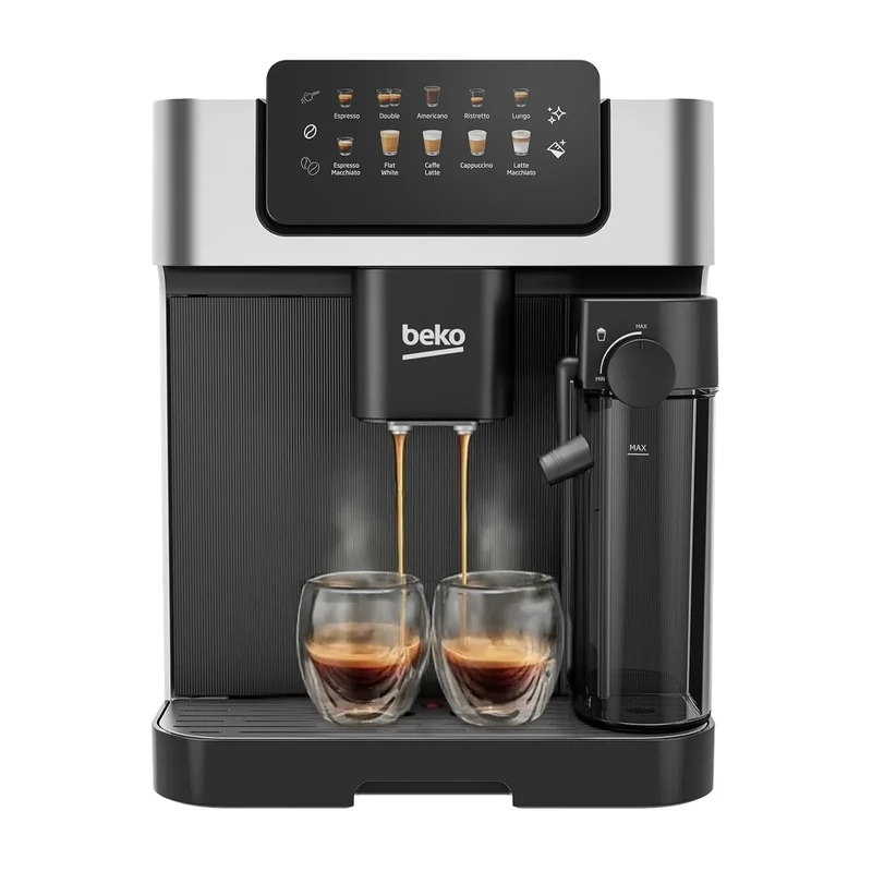 Beko Bean to Cup Coffee Espresso Machine CaffeExperto CEG7304X | Milk Jug | Colour Touch Screen Panel | 19 Bar Pressure, 2 Coffee Nozzles | Fully Automatic, Black