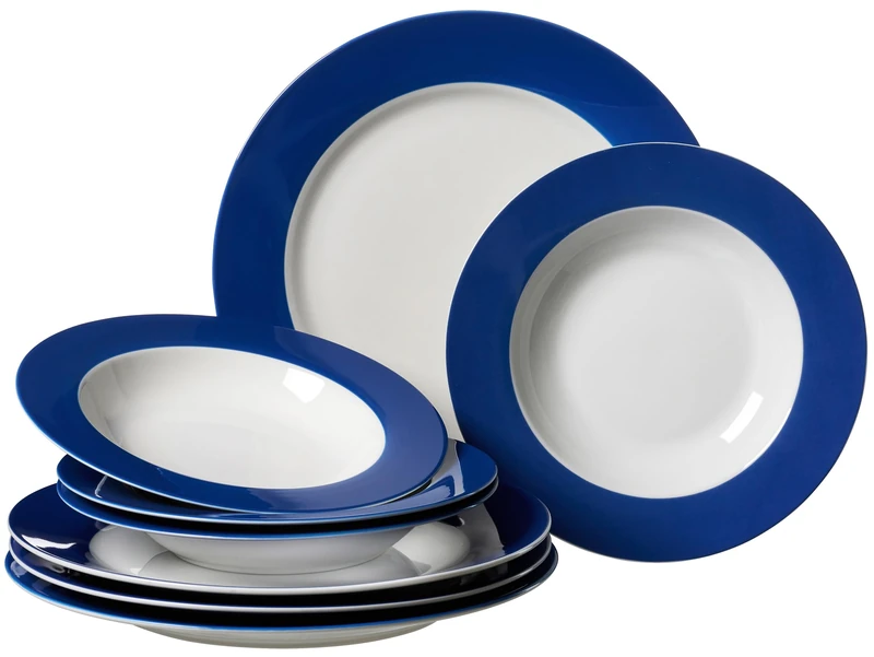 Doppio 8-Piece Dinner Set, Blue