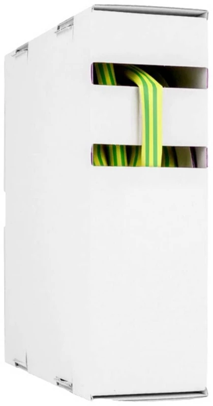 Hongshang 21811340108 Heat Shrink Tubing Without Adhesive Yellow/Green 25.40 mm 12.70 mm Shrink Rate: 2:1 5 m