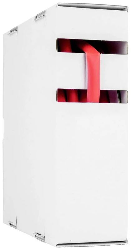 Hongshang 211195928 Heat Shrink Tubing Without Adhesive Red 12.70 mm 6.40 mm Shrink Rate 2:1 8 m