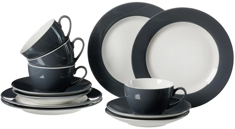 Doppio Coffee Service 12-Piece Anthracite