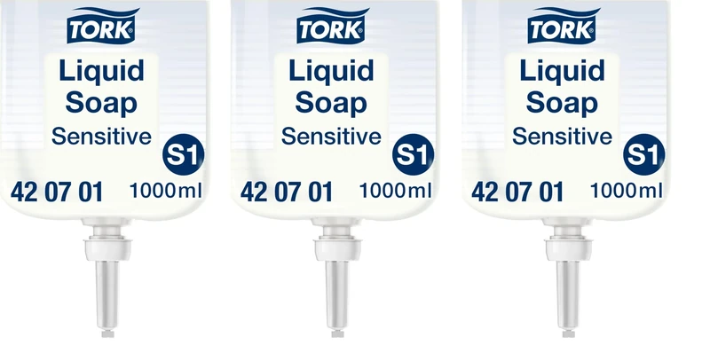 Tork Sensitive Foam Soap S4, Dermatologically Tested, 3 x 1000ml, 520701