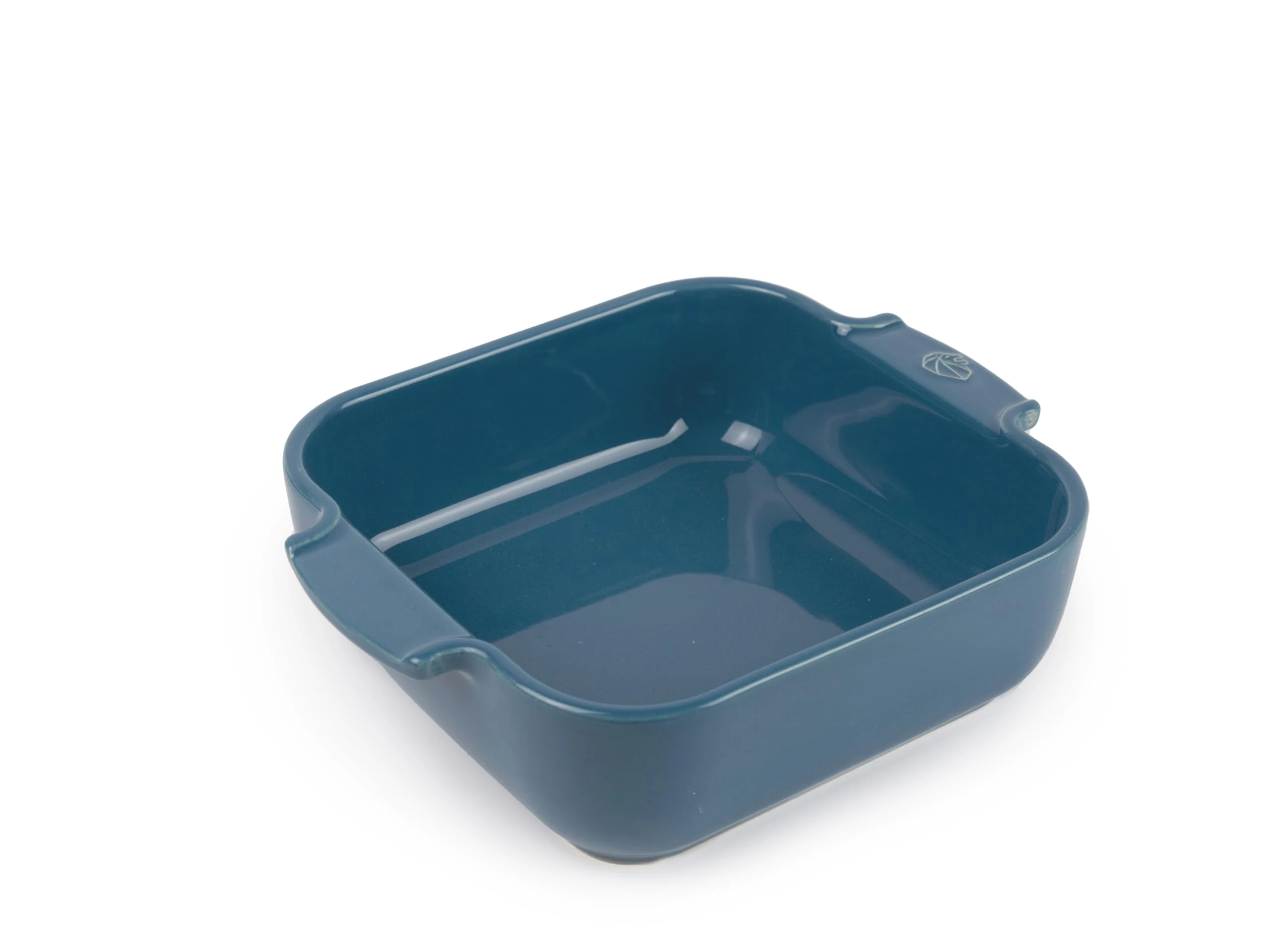 PEUGEOT - Square Ceramic Baking Dish - 21 cm (including handles) x 16.3 cm x 5.4 cm - Capacity: 1.1 L - 10 Year Guarantee - Made In France - Light Blue Colour
