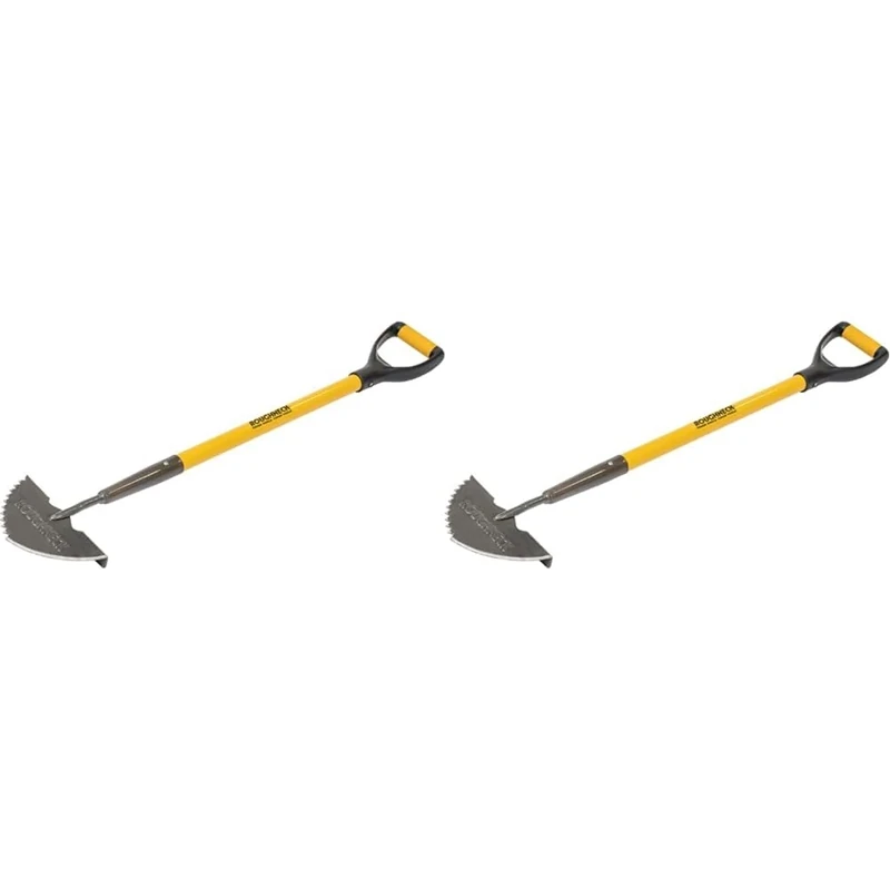 Roughneck ROU68311 Sharp-Edge Lawn Edging Iron 210x1000mm/8¼x39½", Black-Yellow (Pack of 2) - Image 1
