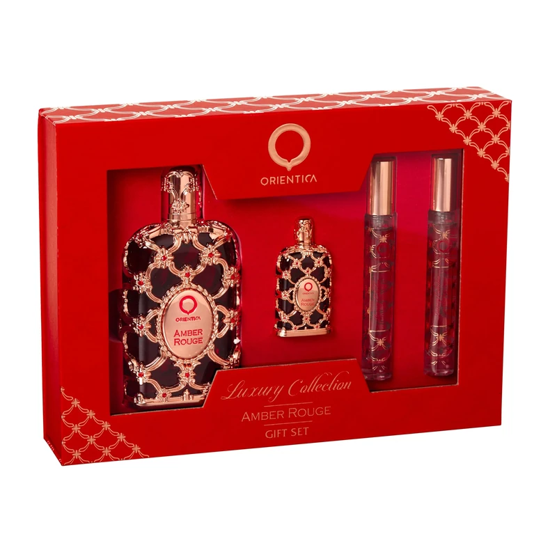 Orientica Amber Rouge Gift Set 108ml Eau de Parfum Spray | Luxurious Unisex Fragrance for Men & Women | Long-Lasting Oriental Floral Scent | Gift for Special Occasions