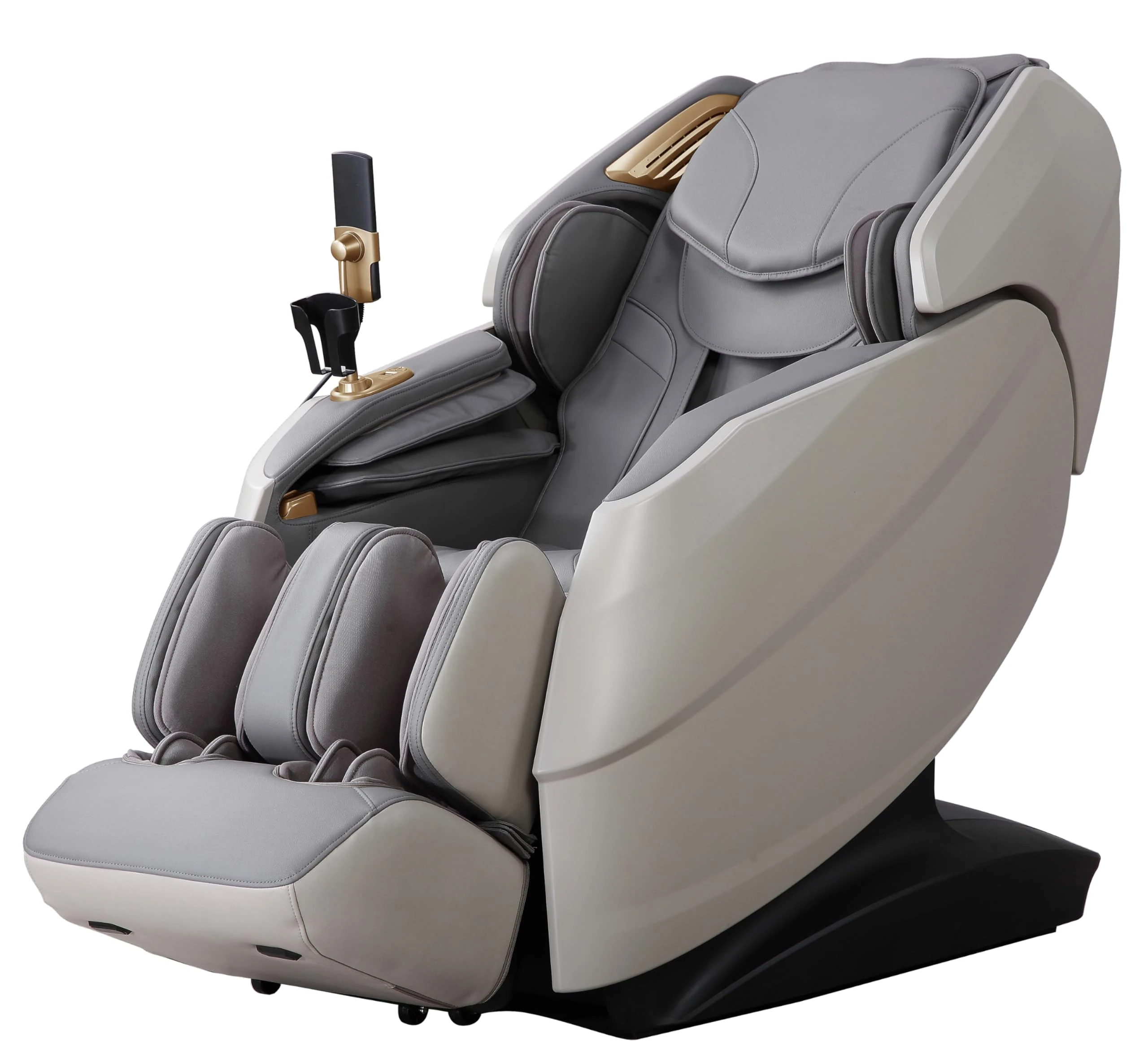 vComfort Primus 4D Pro Full Body Shiatsu Massage Chair, i-Open Flexible SL Track, Zero Gravity, Reflexology Foot Massage, Airbag Massage, Body Stretch, Body Scanner & Carbon Fiber Heating (Grey)