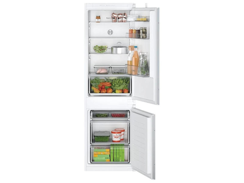 Bosch KIV86NSE0 Integrated Combination Refrigerator with Slide 267L White