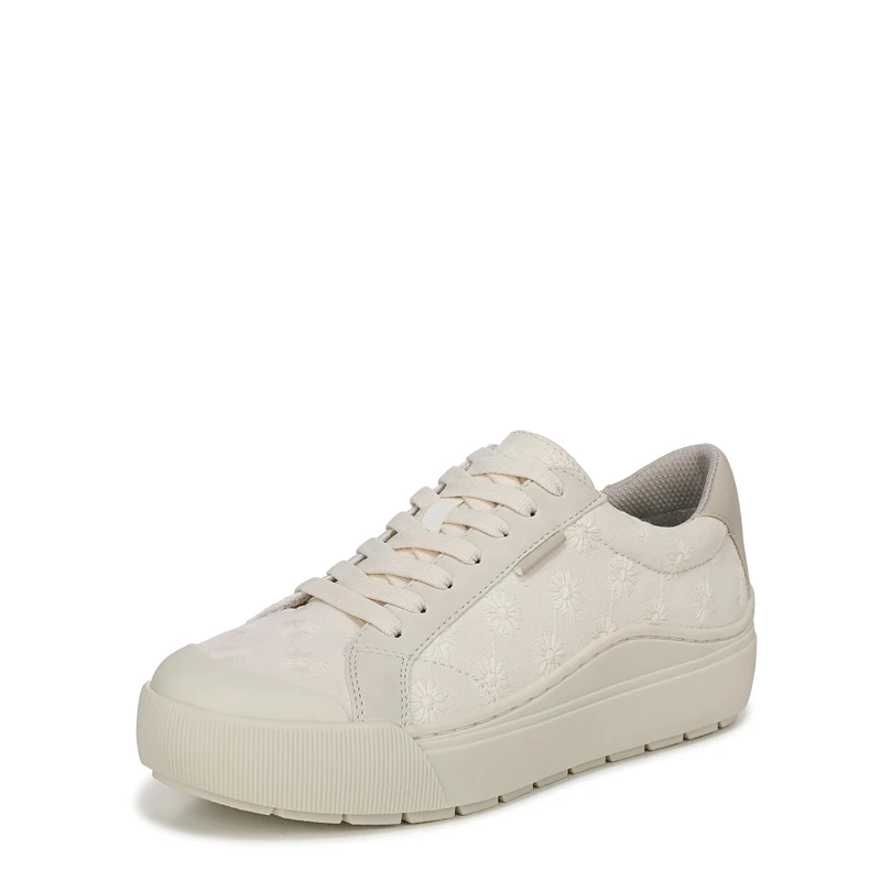 Dr. Scholl's Womens Time Off, Off White Floral Fabric, 9 UK