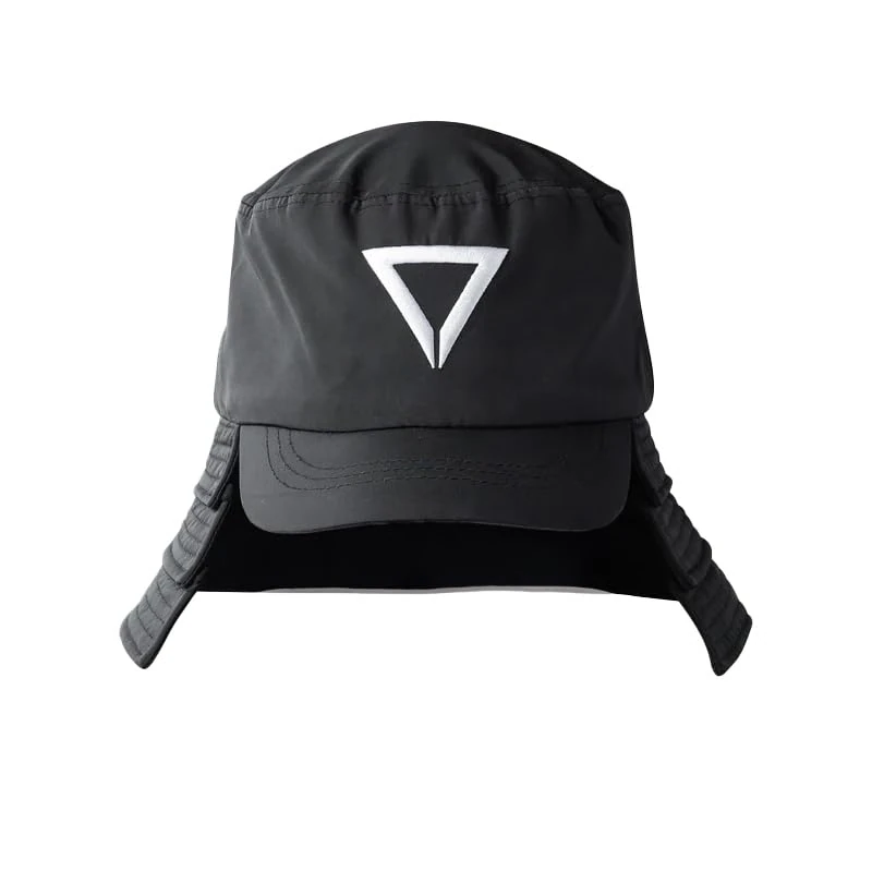 Fabric of the Universe Triangle Logo Techwear Japanese Streetwear Baseball Cap (Black Samurai Bucket Hat Small) - Image 1