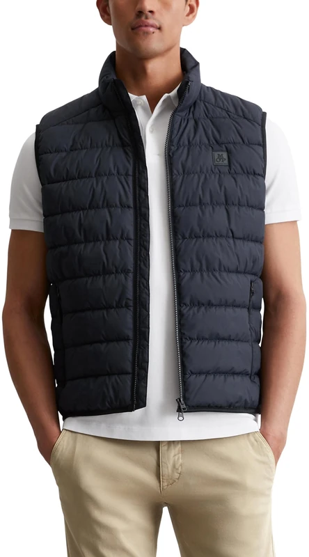 Marc OߴPolo Men's Water Repellent Puffer Gilet, Blue (Dark Navy), XS