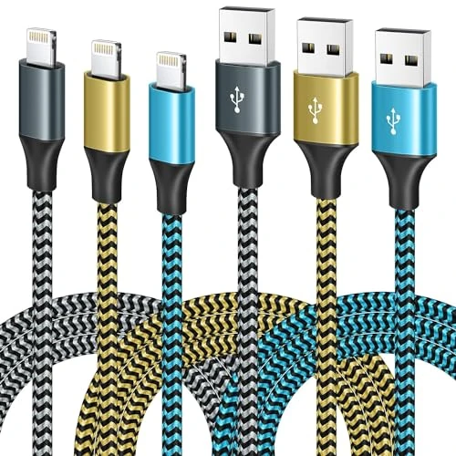 iPhone Charger Cable 3Pack 2.8M Apple Charger Cable MFi Certified USB C to Lightning Cable Nylon Braided Long iPhone Charging Lead For iPhone 14 pro max 14 pro 13 12 11 XS X XR 8 7 6 plus