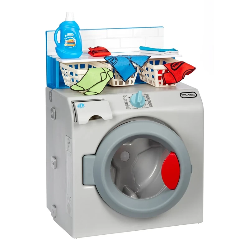 Little Tikes Washer Dryer - Realistic Pretend Play Appliance for Kids - Interactive Toy Washing Machine with 7 Laundry Accessories and Realistic Sounds - For Ages 2+