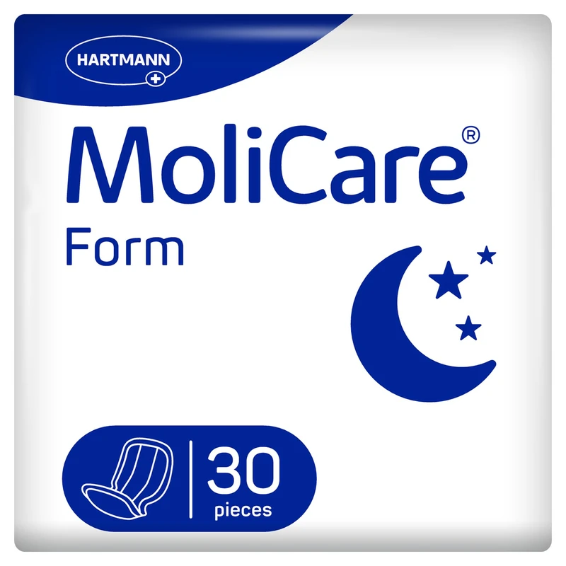 MoliCare Form Night – Large Incontinence Pads for Moderate to Heavy Incontinence for Women and Men | Reliable and Absorbent | 30 Items - Image 1