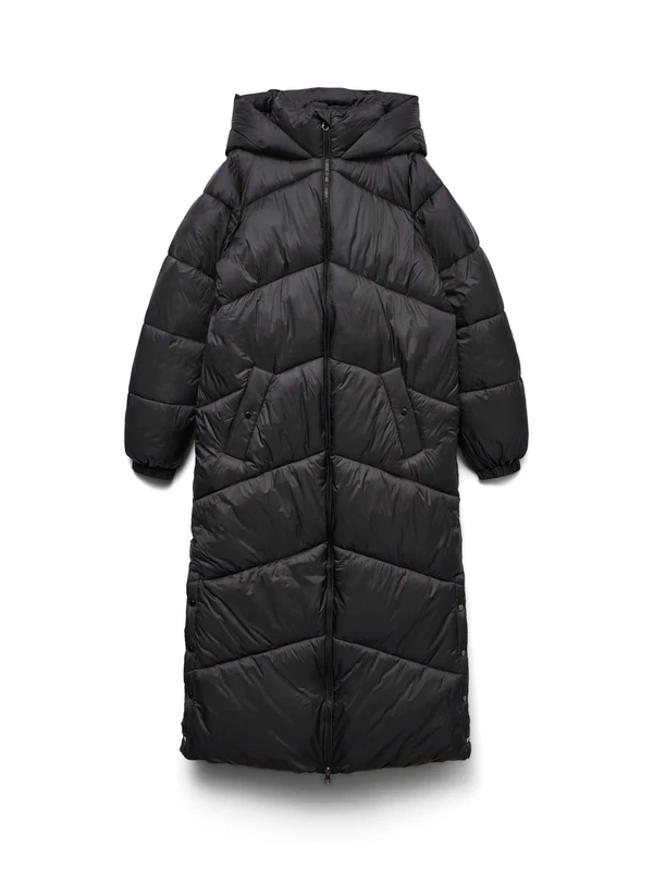 VERO MODA Women's Vmuppsala Long Coat TLL Coat, black, L Tall